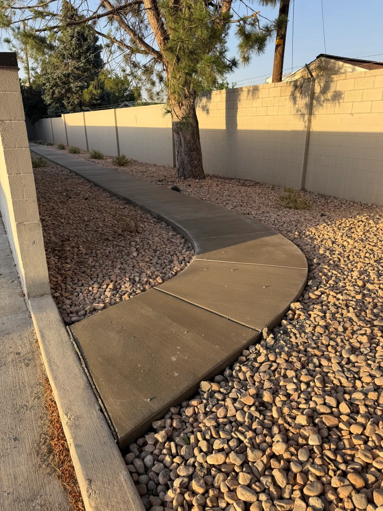 concrete sidewalk installation